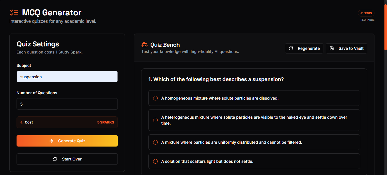 AI Quiz Generator for Students